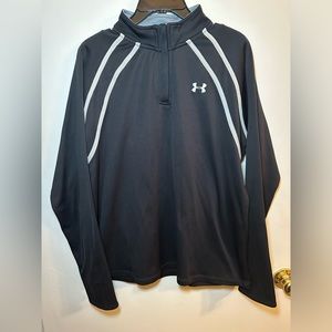 Under Armour black and silver pullover half zip XL
